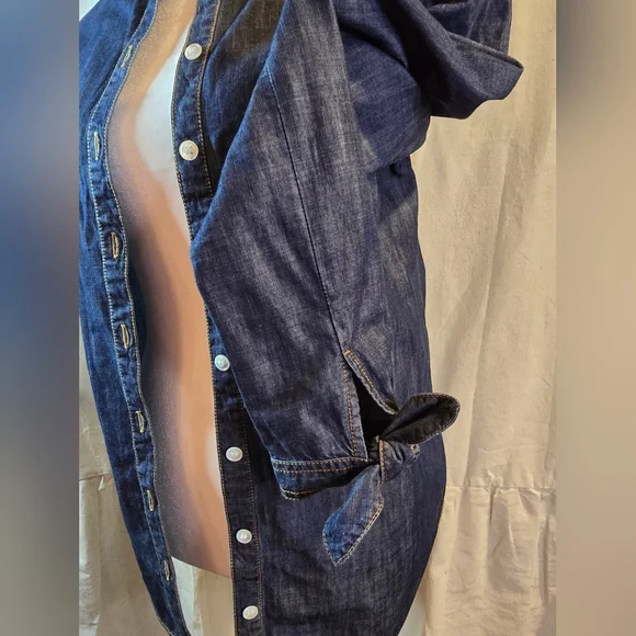 Veronica Beard Blue Denim Blouse - Picture 4 of 7